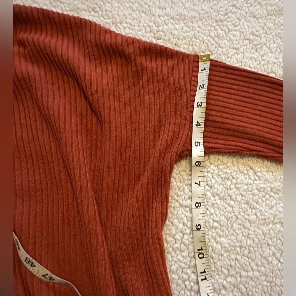 Time and Tru Women’s Burnt Orange Long Sleeve Pull On Shirt size Large (12-14) - Picture 6 of 10